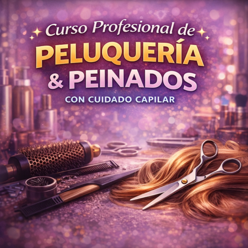 pel Curso Profesional de Peluquería, Peinados y Cuidado Capilar